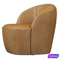 Restoration Hardware Emilia Leather Lounge Chair 3D Model Vray