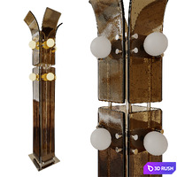 Palm Floor Lamp Blue Green Works 3D Model