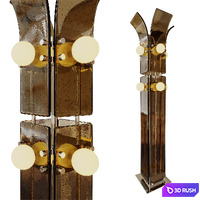 Palm Floor Lamp Blue Green Works 3D Model Corona