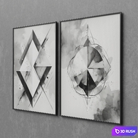 Abstract paintings 85 3D Model Vray, Corona