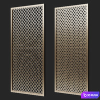 Set of decorative grilles No. 2 3D Model Vray, Corona