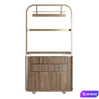Mobile waiter stand Athlas designer 3D Model Vray, Corona