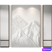 Bas-relief Mountains 3D Model Corona