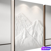Bas-relief Mountains 3D Model Corona