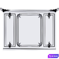 Wall moulding classic 3D Model Corona