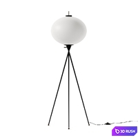 Goop Montaigne Tripod Floor Lamp 3D Model Vray, Corona