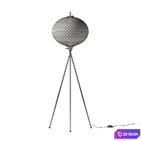 Goop Montaigne Tripod Floor Lamp 3D Model Vray, Corona