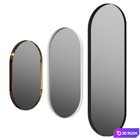 Unu Frost Denmark Oval Mirror 3D Model Vray, Corona