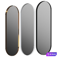 Unu Frost Denmark Oval Mirror 3D Model Vray, Corona