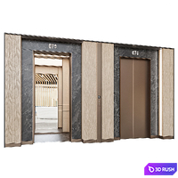 Elevator Lobby Design 27 3D Model Vray, Corona