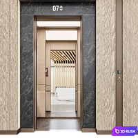 Elevator Lobby Design 27 3D Model Vray, Corona