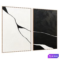 Abstract Painting Frame Set 3D Model Vray, Corona