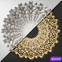 Mukarnas. The eastern dome is a stalactite 3D Model Corona