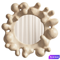 Ceramic Bubble Shape Framed Mirror 3D Model Vray, Corona