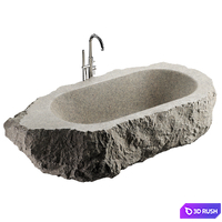 Stone bath 3 3D Model Corona