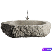 Stone bath 3 3D Model Corona