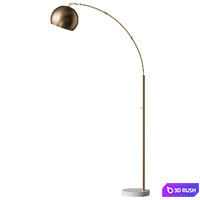 Pottery Barn Nella Metal Arc Sectional Floor Lamp 3D Model Corona
