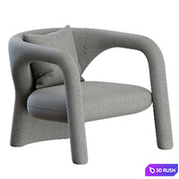 Aimée Lounge Armchair by Baxter 3D Model Corona