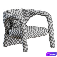 Aimée Lounge Armchair by Baxter 3D Model Corona