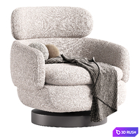 Vivienne High Armchair by Minotti 3D Model Corona