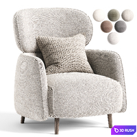 LUNA Armchair 3D Model Corona