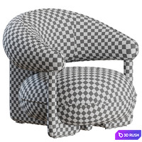 Ruby Lounge Armchair by Cattelan Italia 3D Model Corona