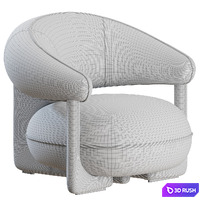 Ruby Lounge Armchair by Cattelan Italia 3D Model Corona