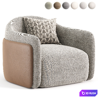Caris Swivel Lounge Chair 3D Model Corona