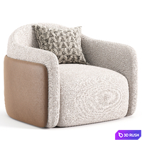 Caris Swivel Lounge Chair 3D Model Corona