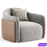 Caris Swivel Lounge Chair 3D Model Corona