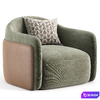 Caris Swivel Lounge Chair 3D Model Corona