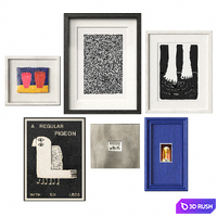 Vintage Picture Set 08 3D Model Corona