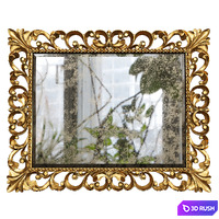Zama Interiors Carved Mirror Frame 3D Model Corona