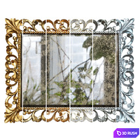 Zama Interiors Carved Mirror Frame 3D Model Corona