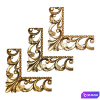 Zama Interiors Carved Mirror Frame 3D Model Corona