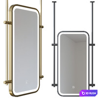 Mirror on a rod with backlight 3D Model Vray, Corona