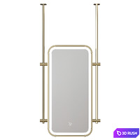 Mirror on a rod with backlight 3D Model Vray, Corona