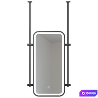 Mirror on a rod with backlight 3D Model Vray, Corona