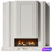 Fireplace modern 115 3D Model Vray, Corona