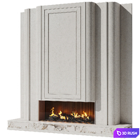 Fireplace modern 115 3D Model Vray, Corona