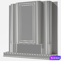 Fireplace modern 115 3D Model Vray, Corona