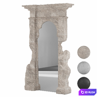 Stone Arch Mirror 1025 3D Model Vray, Corona