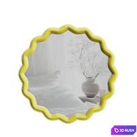 Mirror Zigzag Set 3D Model Vray, Corona