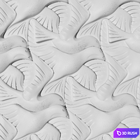 Mosaic Doves 3D Model Corona