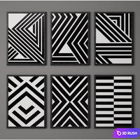 Collection of paintings-20 3D Model Vray