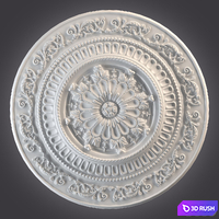 Ceiling Rosette 3D Model Vray