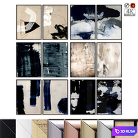 Abstract paintings 3D Model Vray, Corona