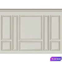 Wall molding 3D Model Vray, Corona