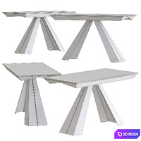 Cattelan Italia Convivium Console 3D Model Vray, Corona