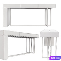 Meridiani Quincy Console table 3D Model Corona